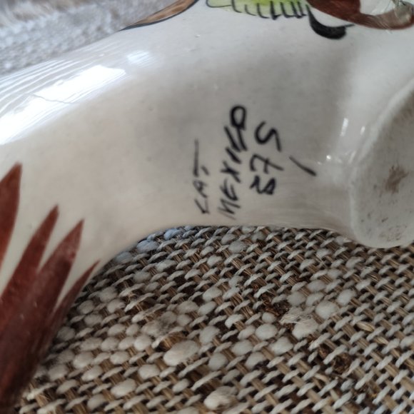 Set of 3 Talavera Ceramic Vintage Figurines Bird, Owl, and Fish Set - Picture 4 of 15